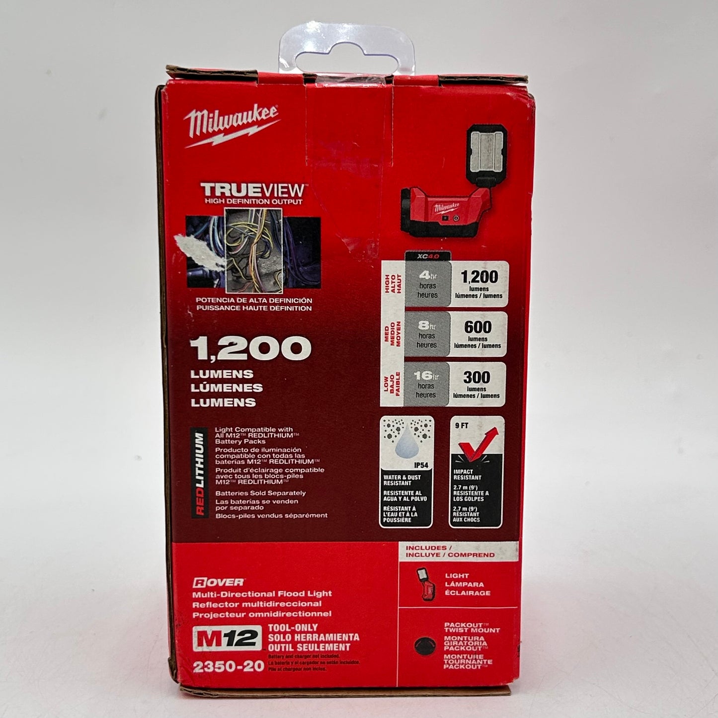 New Milwaukee 2350-20 M12 12V Multi-Directional Flood Light