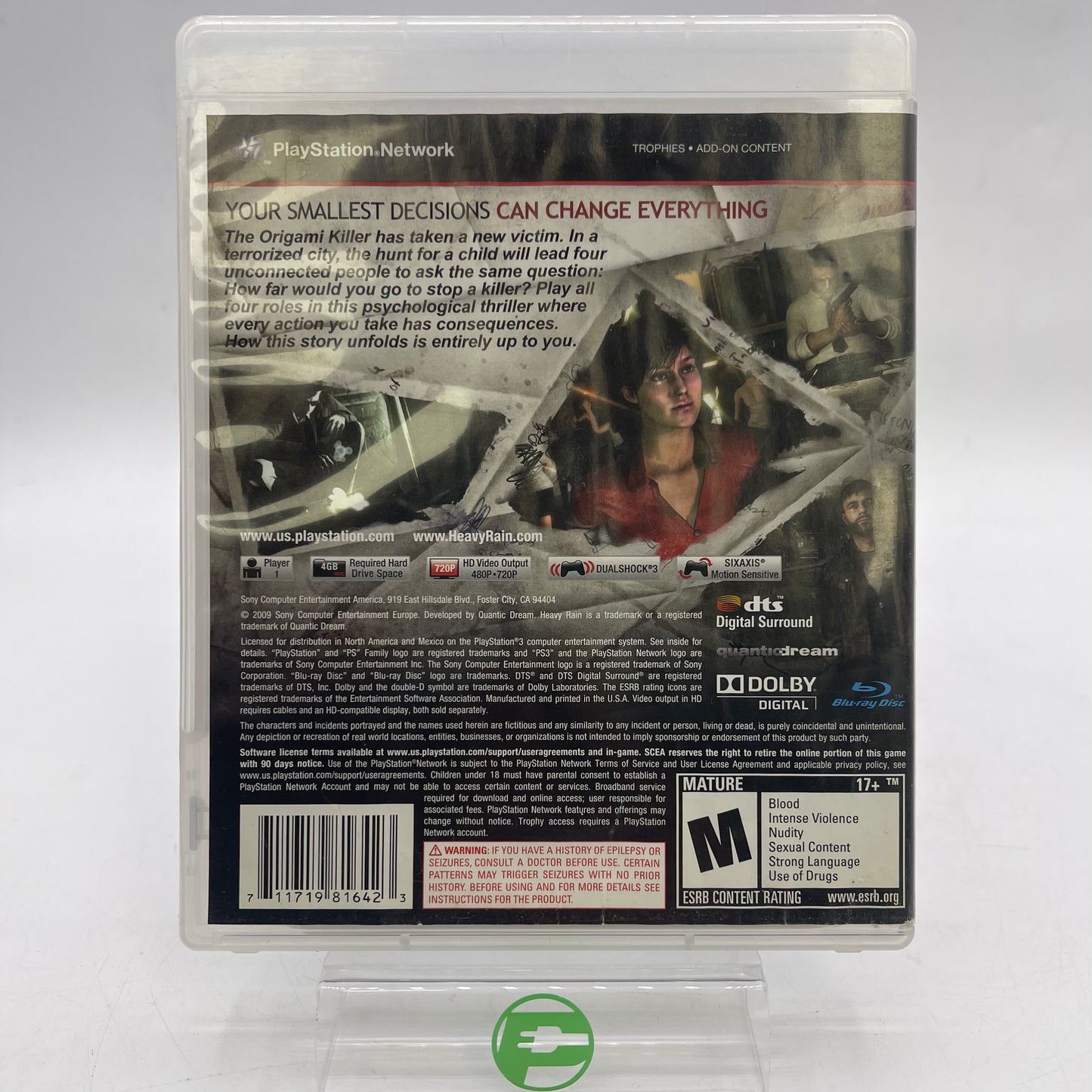 Heavy Rain (PlayStation 3 PS3, 2010)