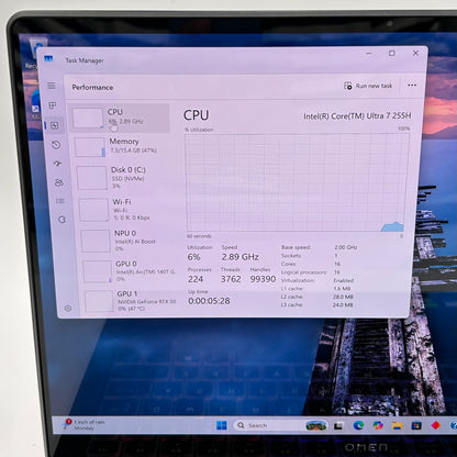 HP Omen 14-FB1043DX Core Ultra 7 255H 2.0GHz 16GB RAM 1TB SSD GeForce RTX 5060