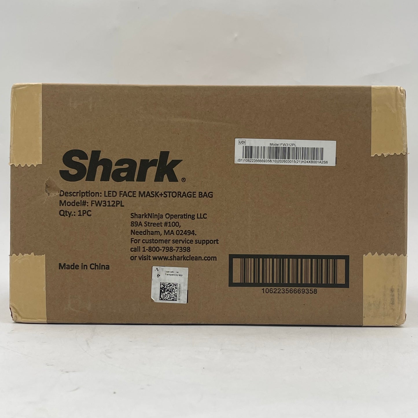New Shark LED Face Mask + Storage Bag Light Therapy Mask FW312PL