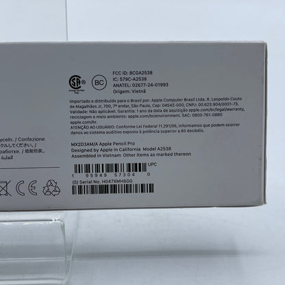 New Apple Pencil Pro Smart Pencil Stylus White MX2D3AM/A