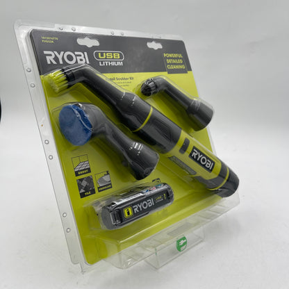 New Ryobi FVG52K 4V Detail Scrubber Kit