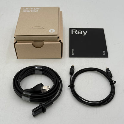 Sonos Ray Soundbar AC Power Cable And Optical Audio Cable In-Box Accessories