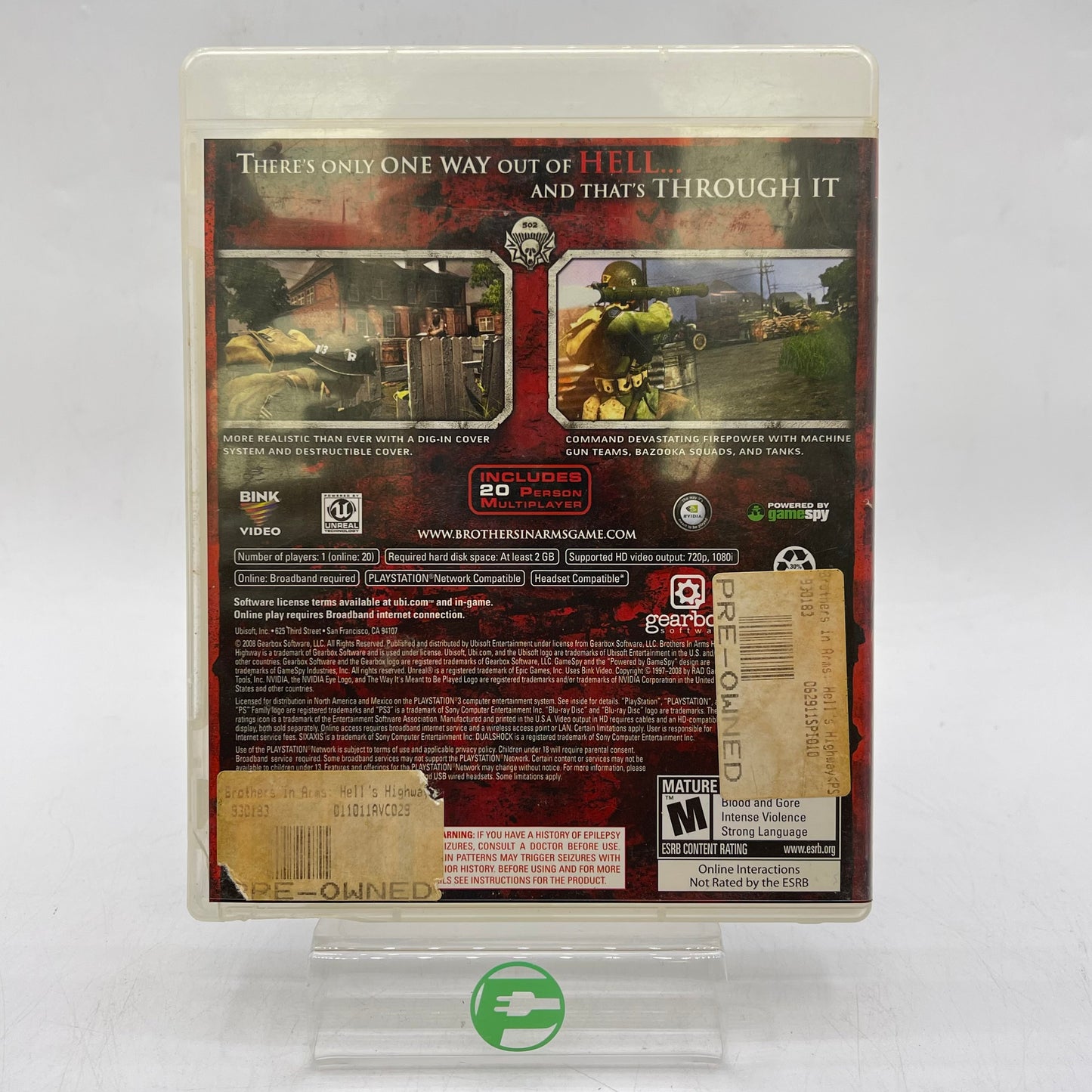Brothers in Arms Hell's Highway (Sony PlayStation 3 PS3, 2008)