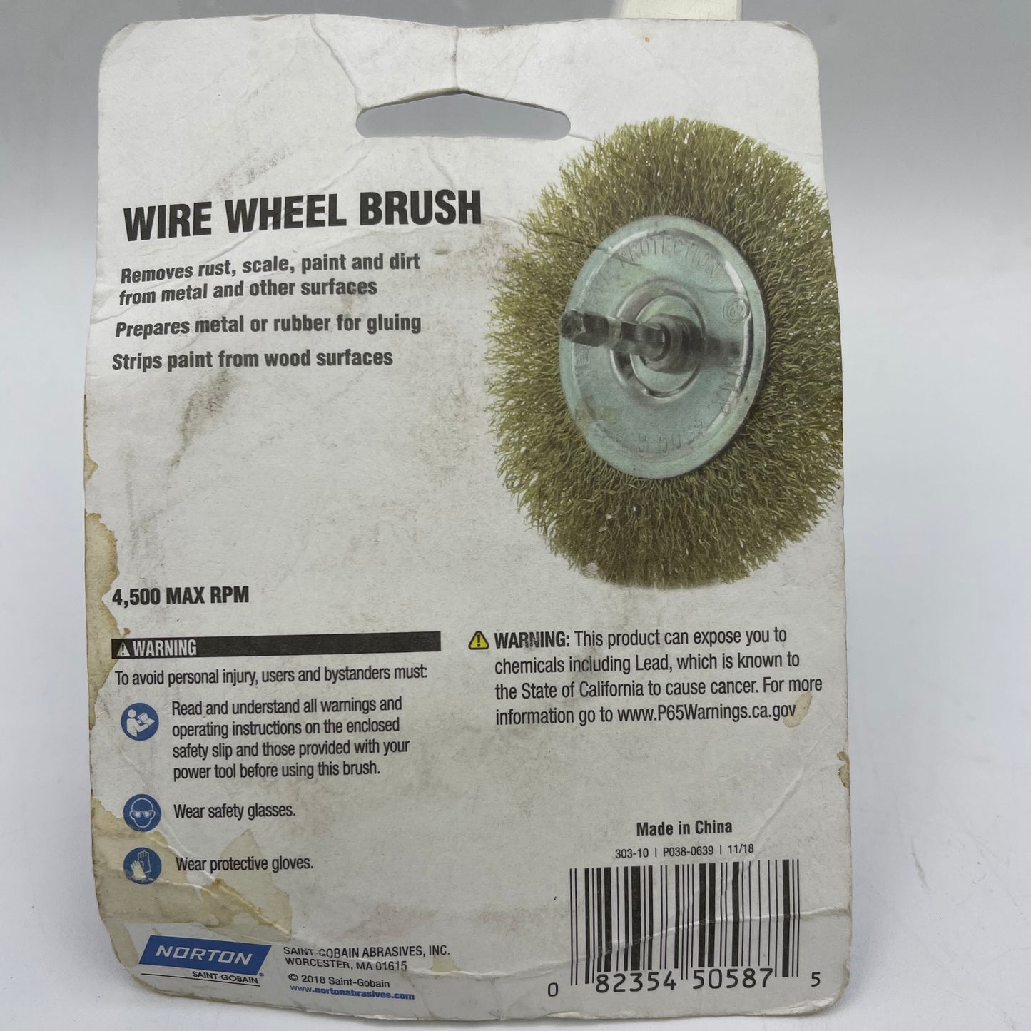 New Norton 3" Wire Wheel Brush 50587-038