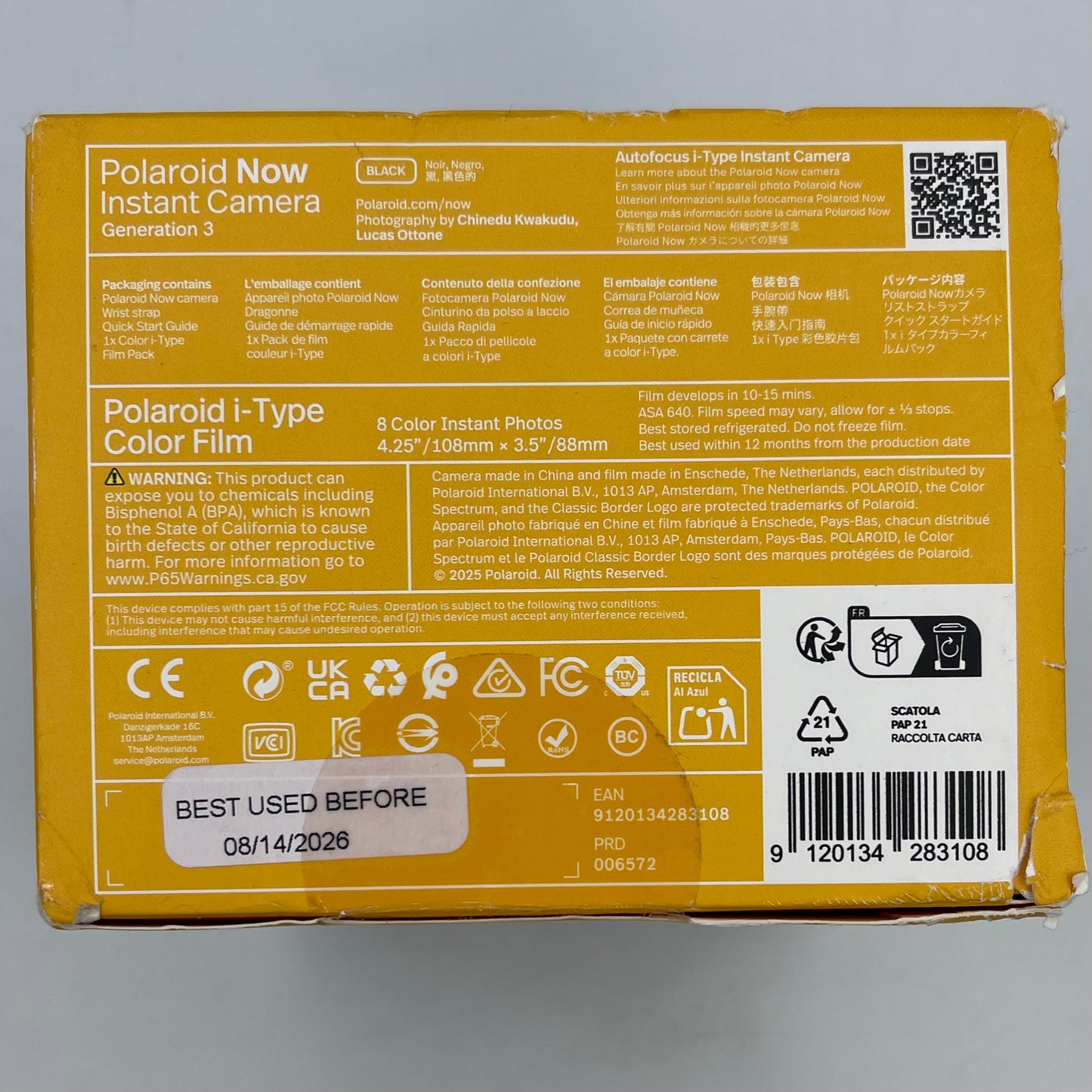 New Polaroid Instant Camera Generation 3