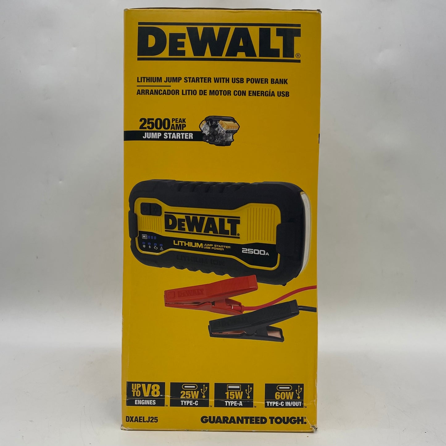 New DeWalt DXAEL25 Lithium Jump Starter With USB Power Bank