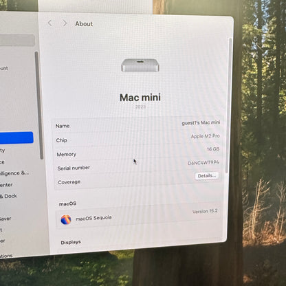 2023 Apple Mac Mini M2 Pro 3.5GHz 16GB RAM 512GB SSD Silver MNH73LL/A