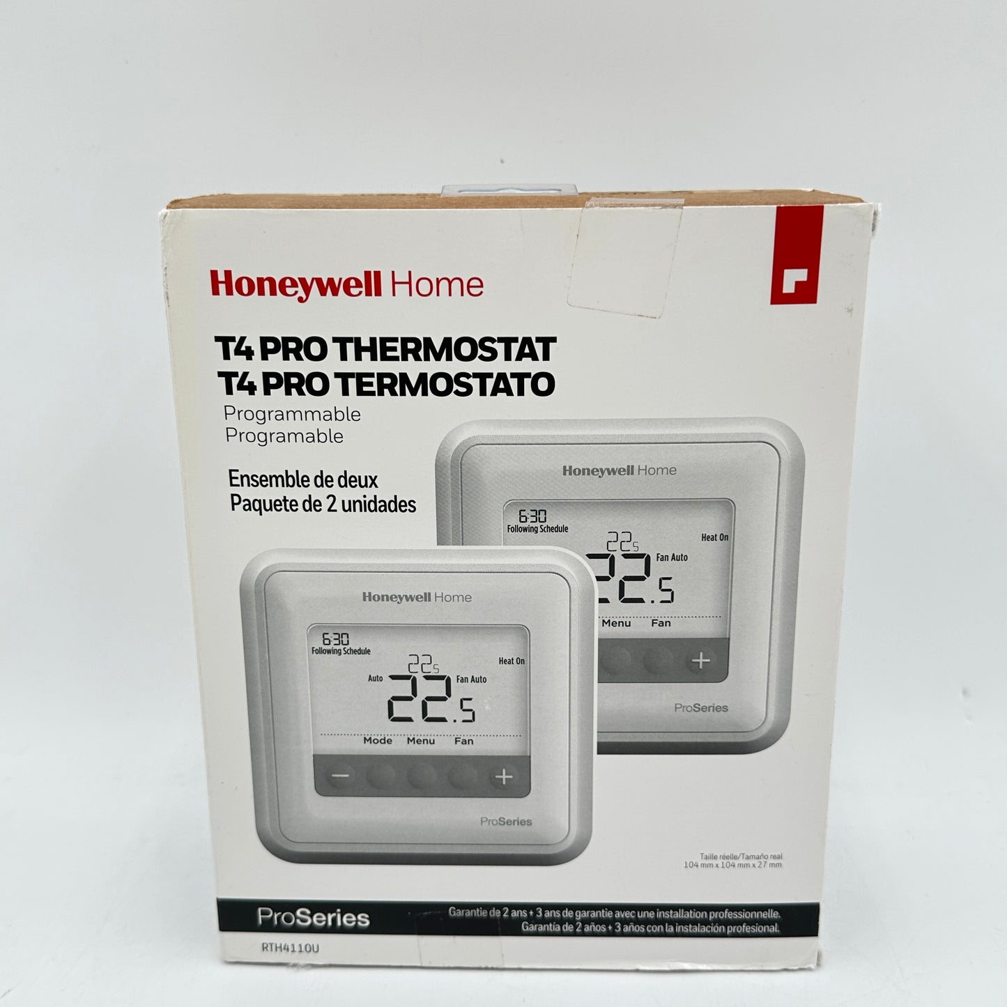 Honeywell Pack Of 2 T4 Pro Smart Thermostat White TH4110U2005