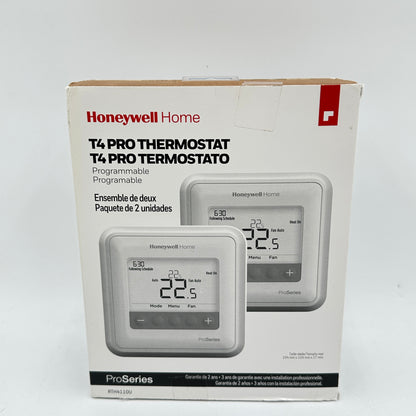 Honeywell Pack Of 2 T4 Pro Smart Thermostat White TH4110U2005