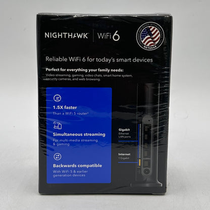 New NETGEAR Nighthawk AX1800 WiFi 6 RAX9-100PS Dual-Band Wireless Router