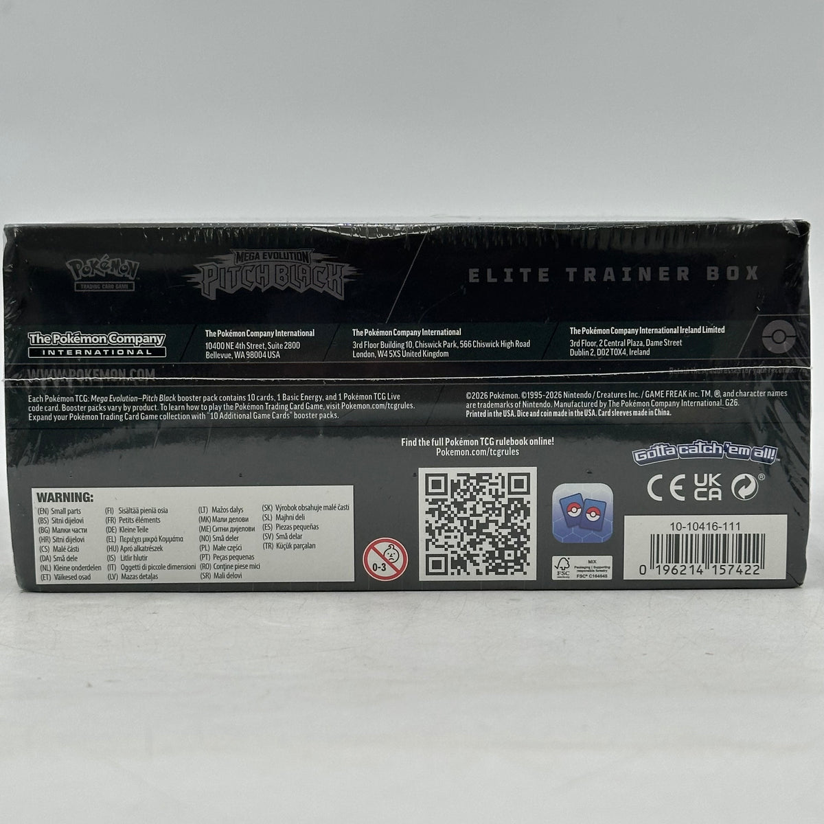 New Pokemon TCG Mega Evolution: Pitch Black Elite Trainer Box
