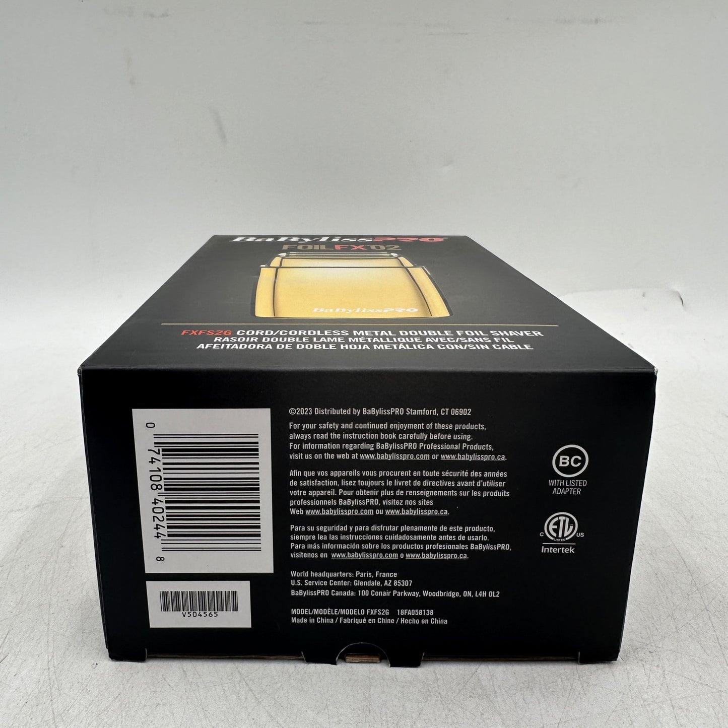 New BaBylissPro FOILFX02 Double Foil Shaver FXFS2G