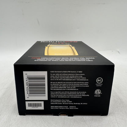 New BaBylissPro FOILFX02 Double Foil Shaver FXFS2G