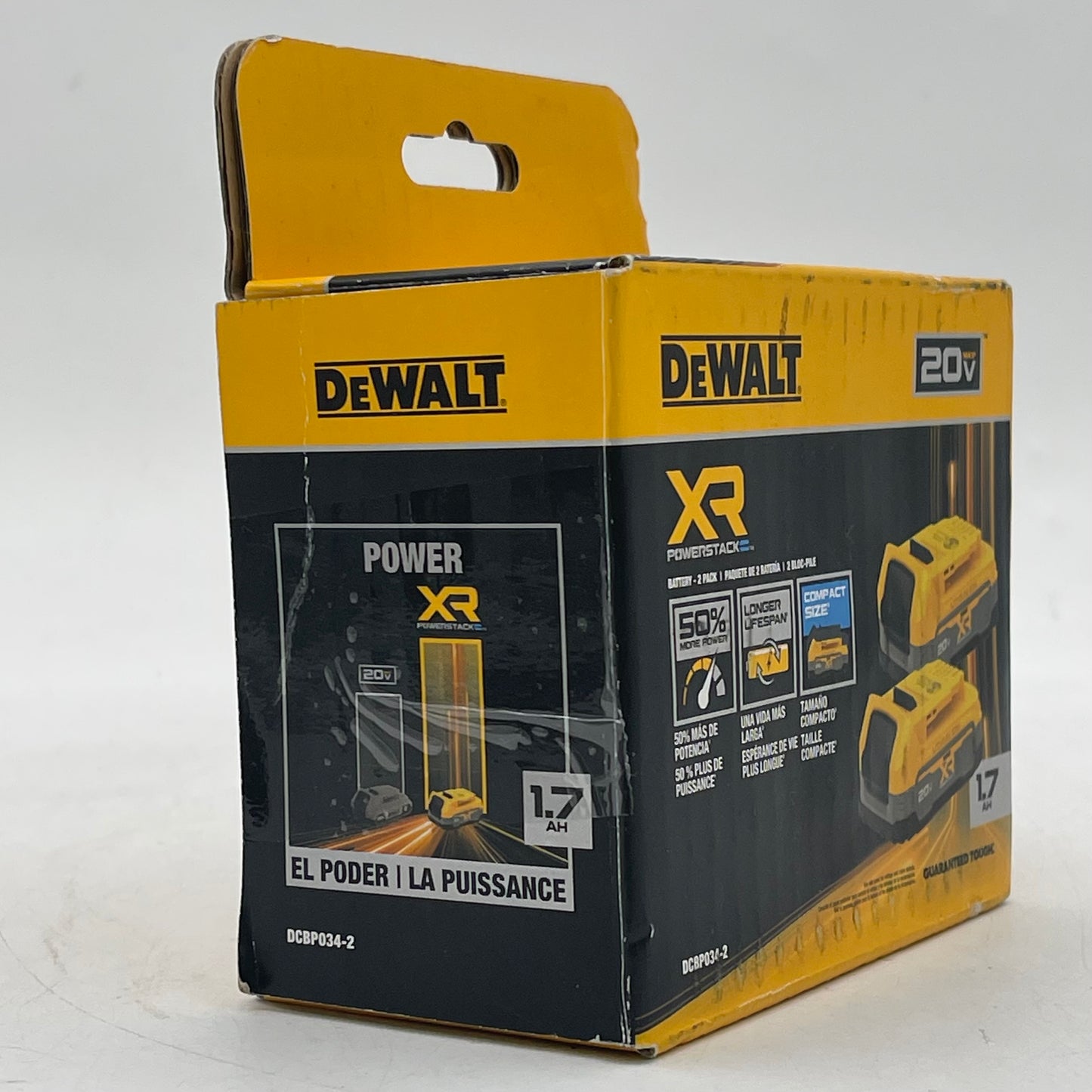 New DeWalt DCBP034-2 20V MAX XR PowerStack Battery - 2 Pack