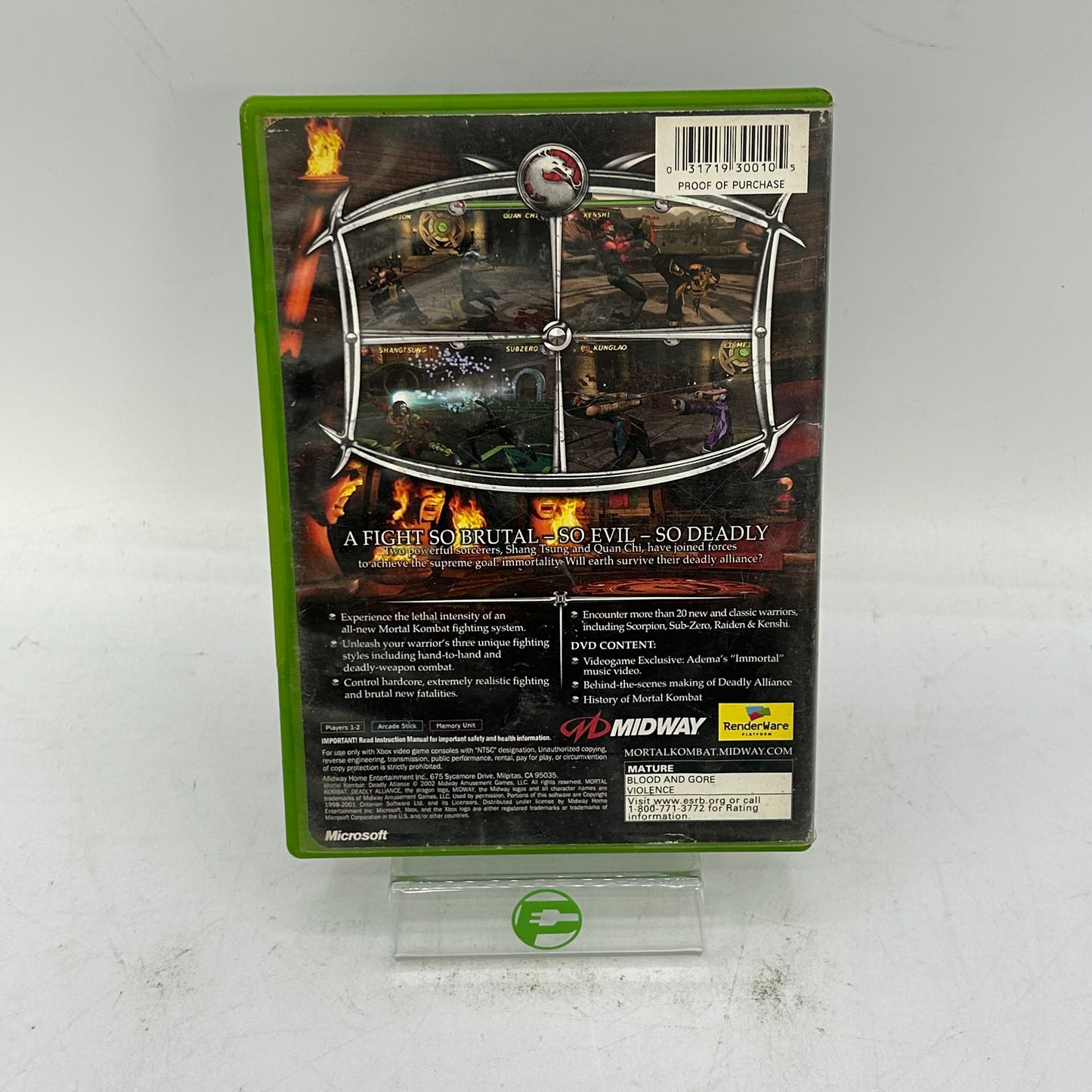 Mortal Kombat Deadly Alliance  (Microsoft Xbox,  2002)