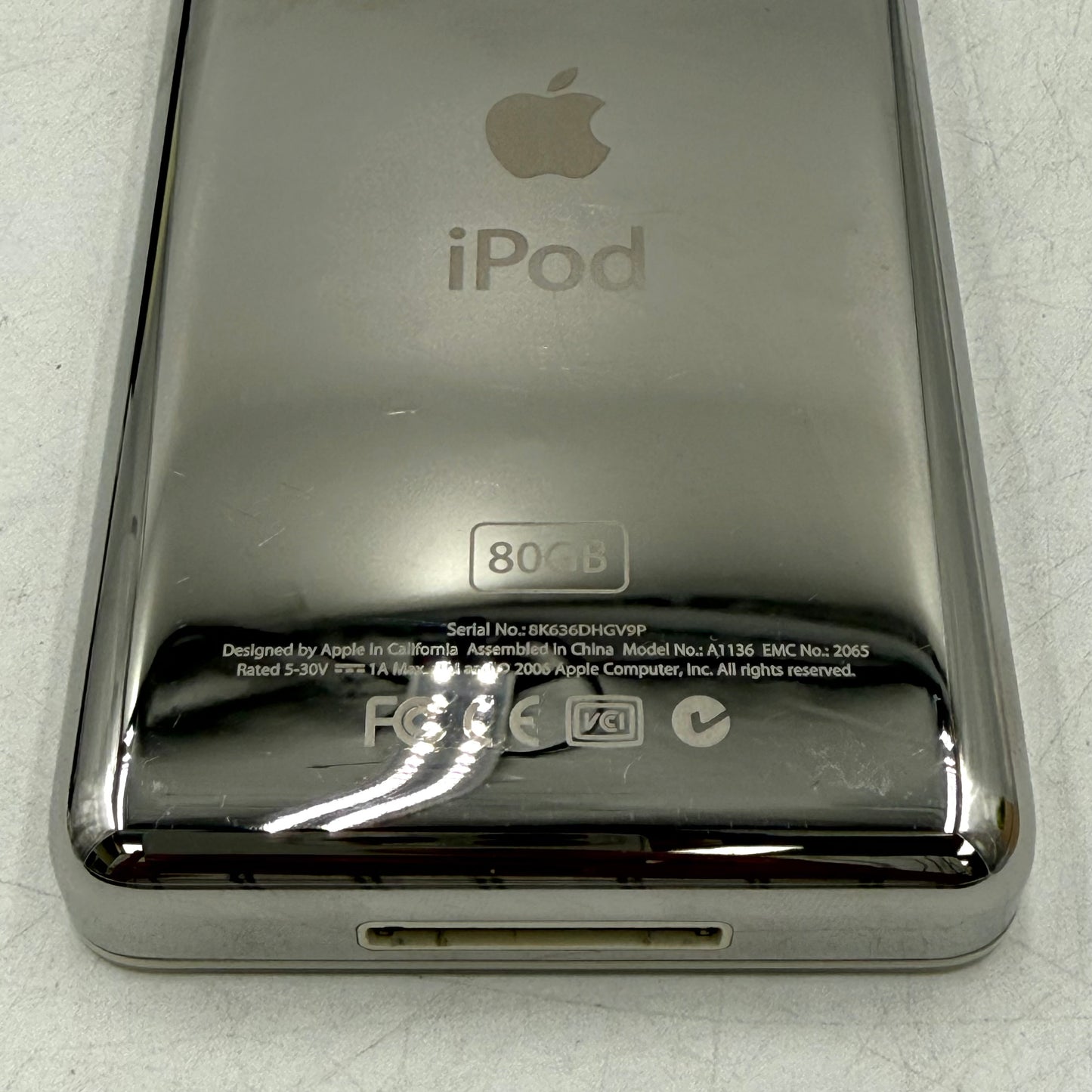 Apple iPod Classic 5th Gen Enhanced 80GB White A1136
