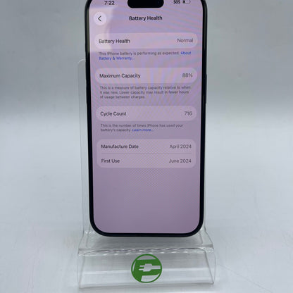 Factory Unlocked Apple iPhone 15 Pro 128GB Blue Titanium MTQQ3LL/A