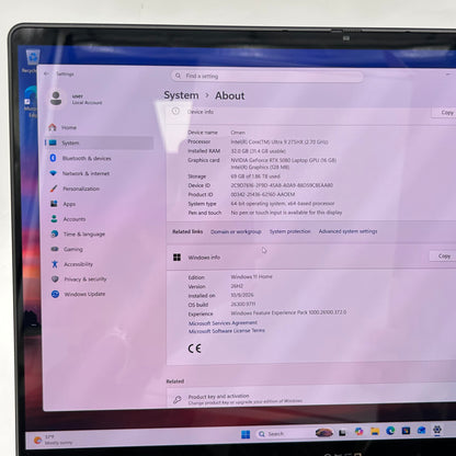 HP Omen Max 16-ah0043dx 16" Core Ultra 9 275HX 32GB RAM 2TB SSD GeForce RTX 5080