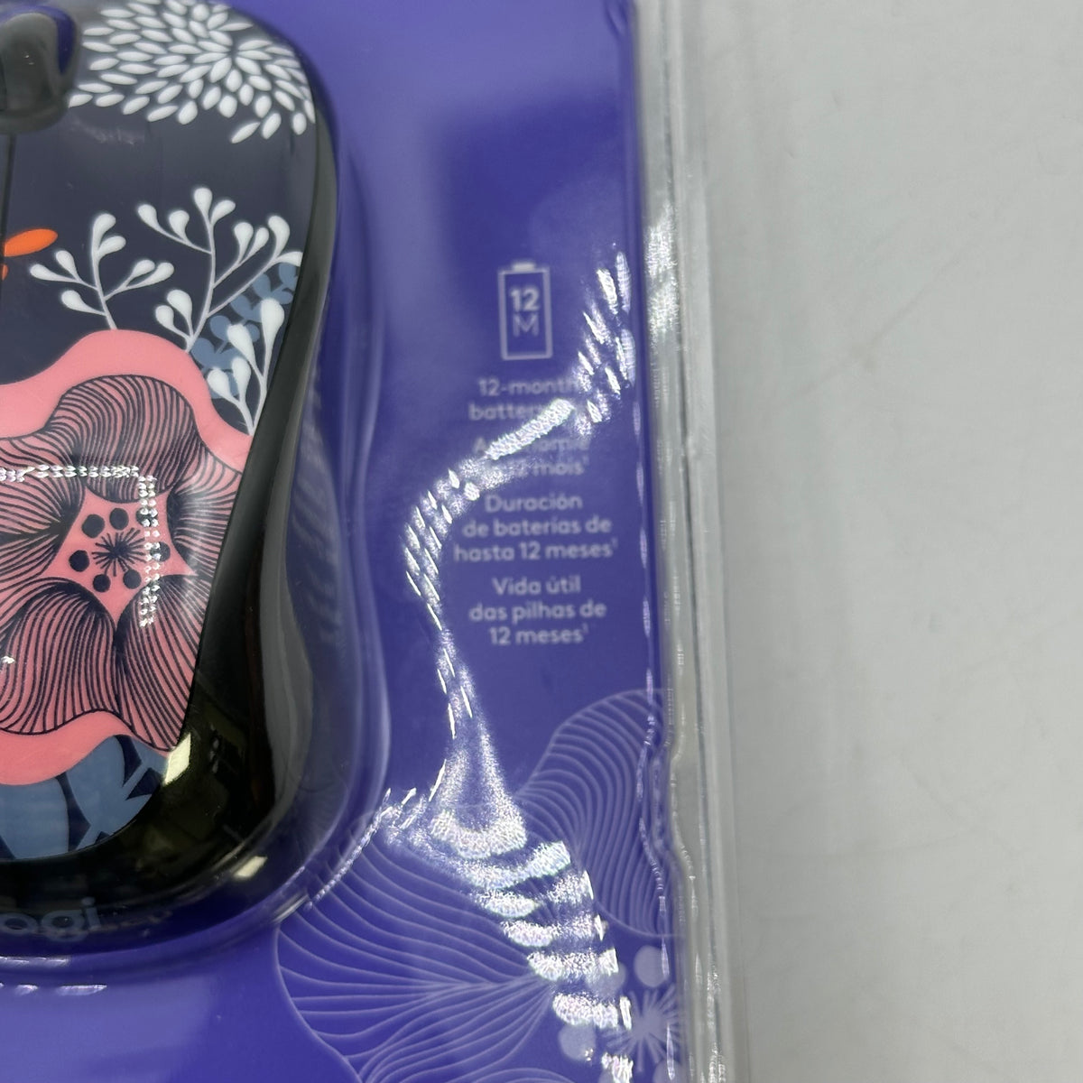 New Logitech M317C 910-005756 Wireless Mouse Bosque Flo