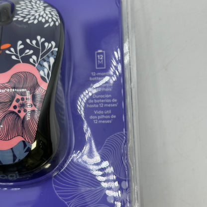 New Logitech M317C 910-005756 Wireless Mouse Bosque Flo