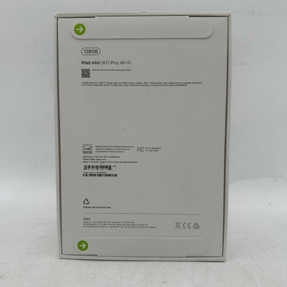 New WiFi Only Apple iPad mini (A17 Pro) 128GB Blue MXN73LL/A