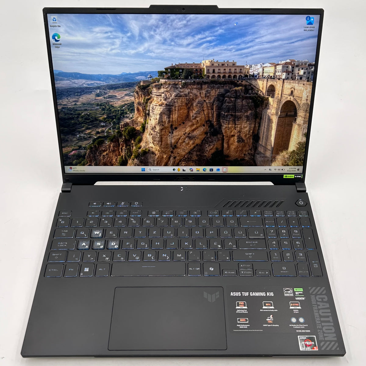 Asus TUF A16 FA607N 16" Ryzen 5 7535HS 3.3GHz 16GB RAM 1TB SSD GeForce RTX 4050