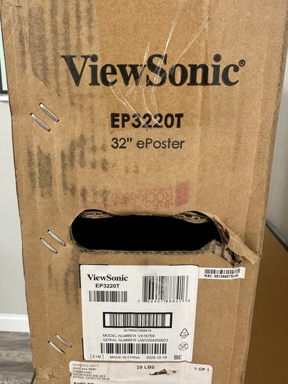 ViewSonic 32" EP3220T FHD 60Hz LED Monitor