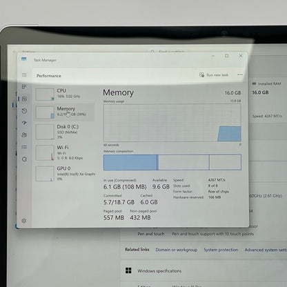 Microsoft Surface Pro 8 1983 13" i5-1145G7 2.6GHz 16GB RAM 256GB SSD