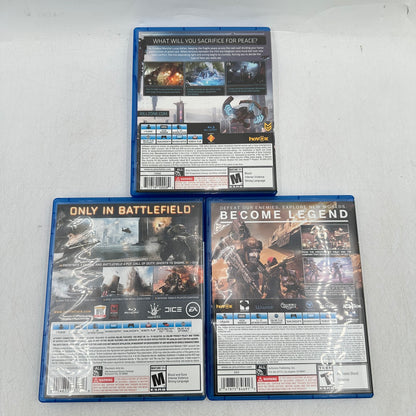 Lot of 3 Sony PlayStation 4 PS4 Games KillZone SF|Battlefield4|Destiny
