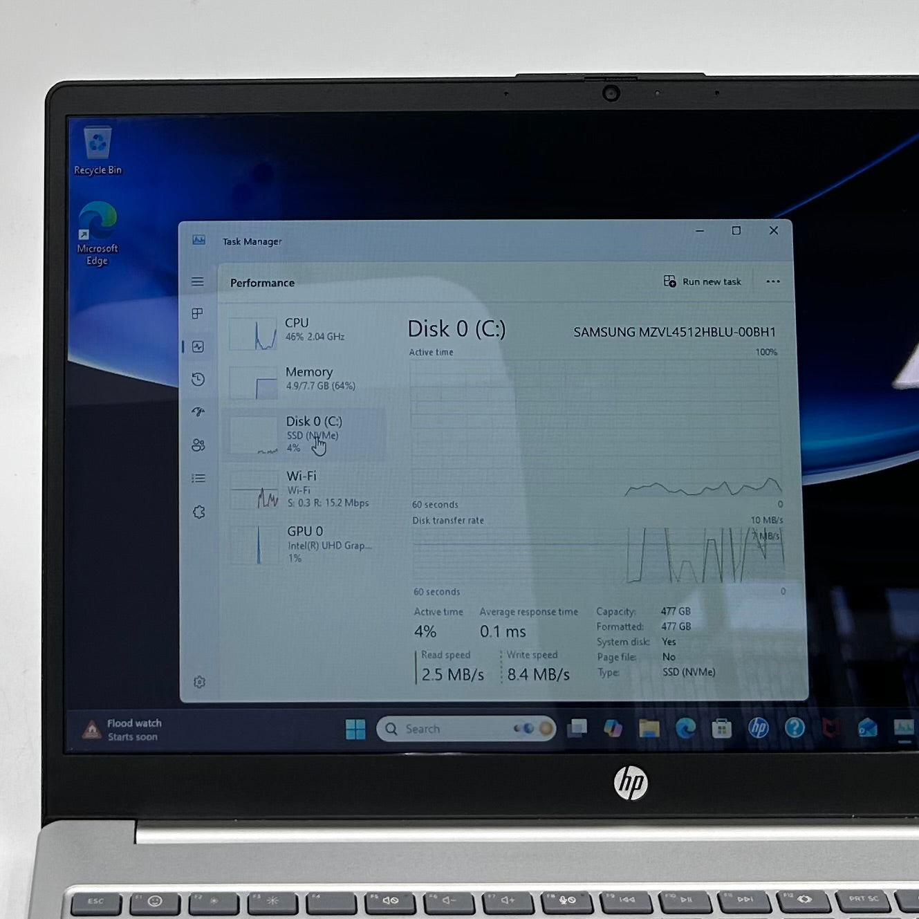 HP Laptop 15-FD0005DX 15.6" i5-1235U 1.3GHz 8GB RAM 512GB SSD