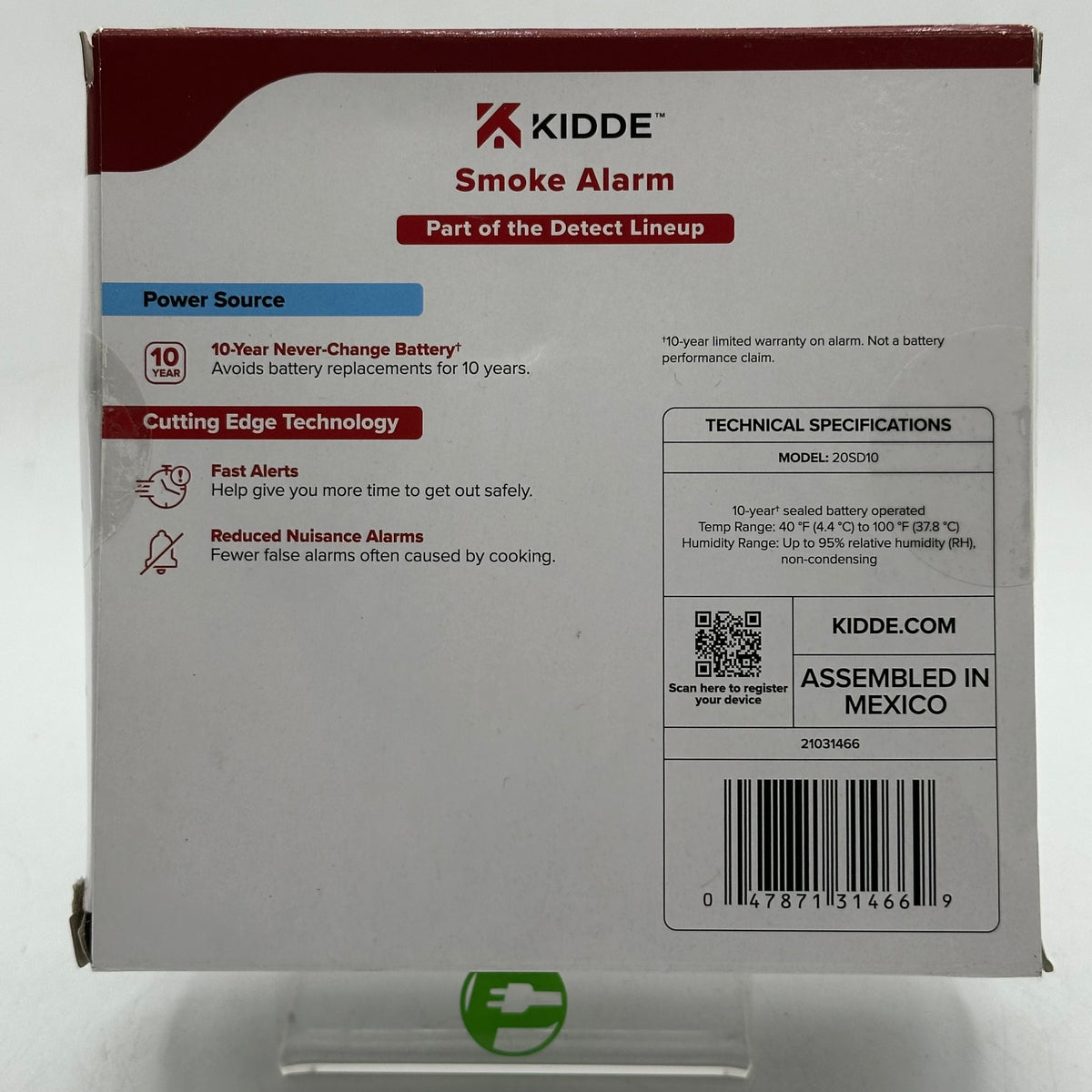 New Kidde Smoke Alarm 20SD10