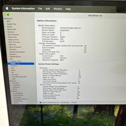 2024 Apple MacBook Air 13.6" M3 8C GPU 4.0GHz 8GB RAM 256GB SSD MRXV3LL/A