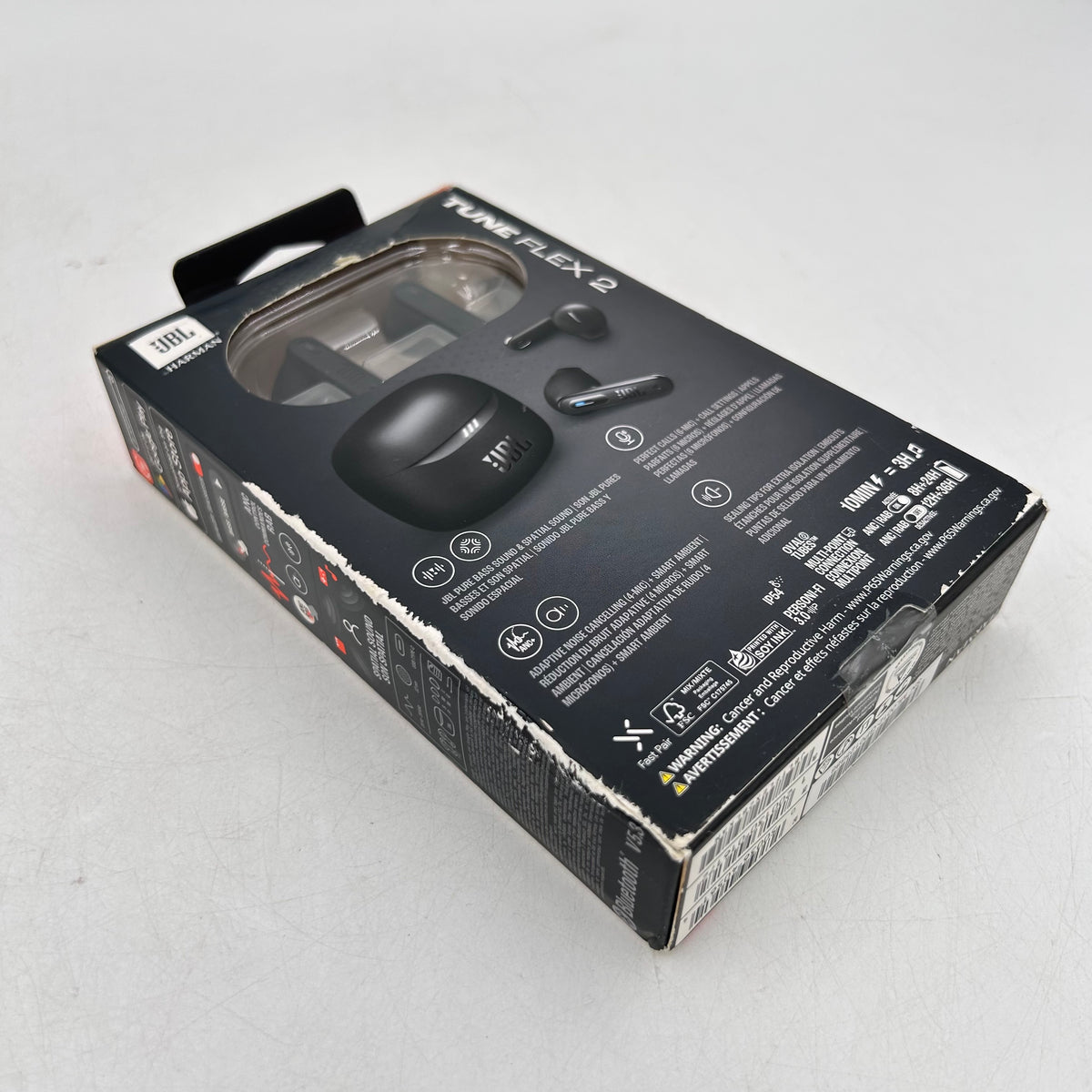 New JBL Tune Flex 2 Noise Cancelling Wireless Earbuds Black JBLTFLEX2BLKAM
