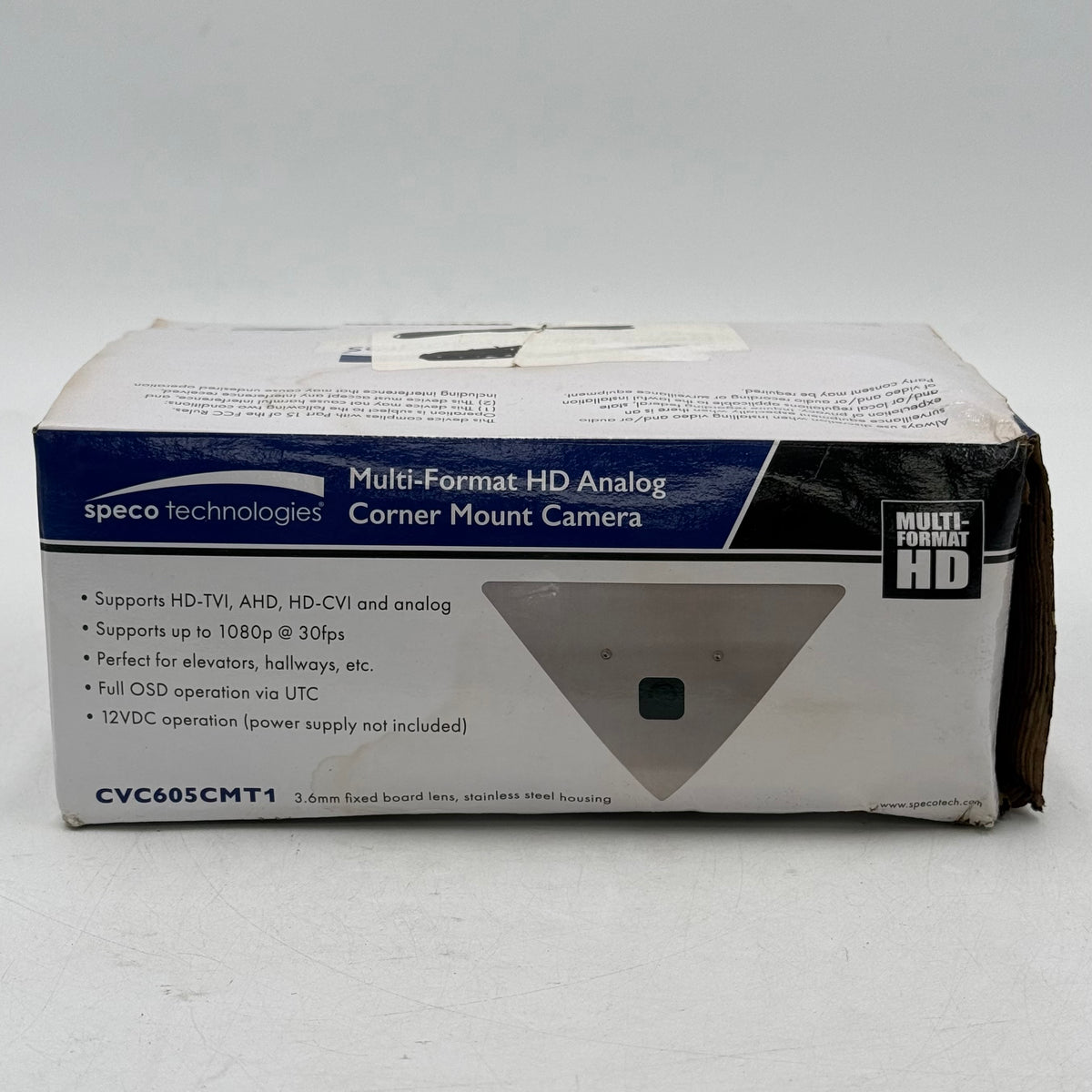 New Speco Technologies Multi-Format HD Analog Corner Mount Camera CVC605CMT1