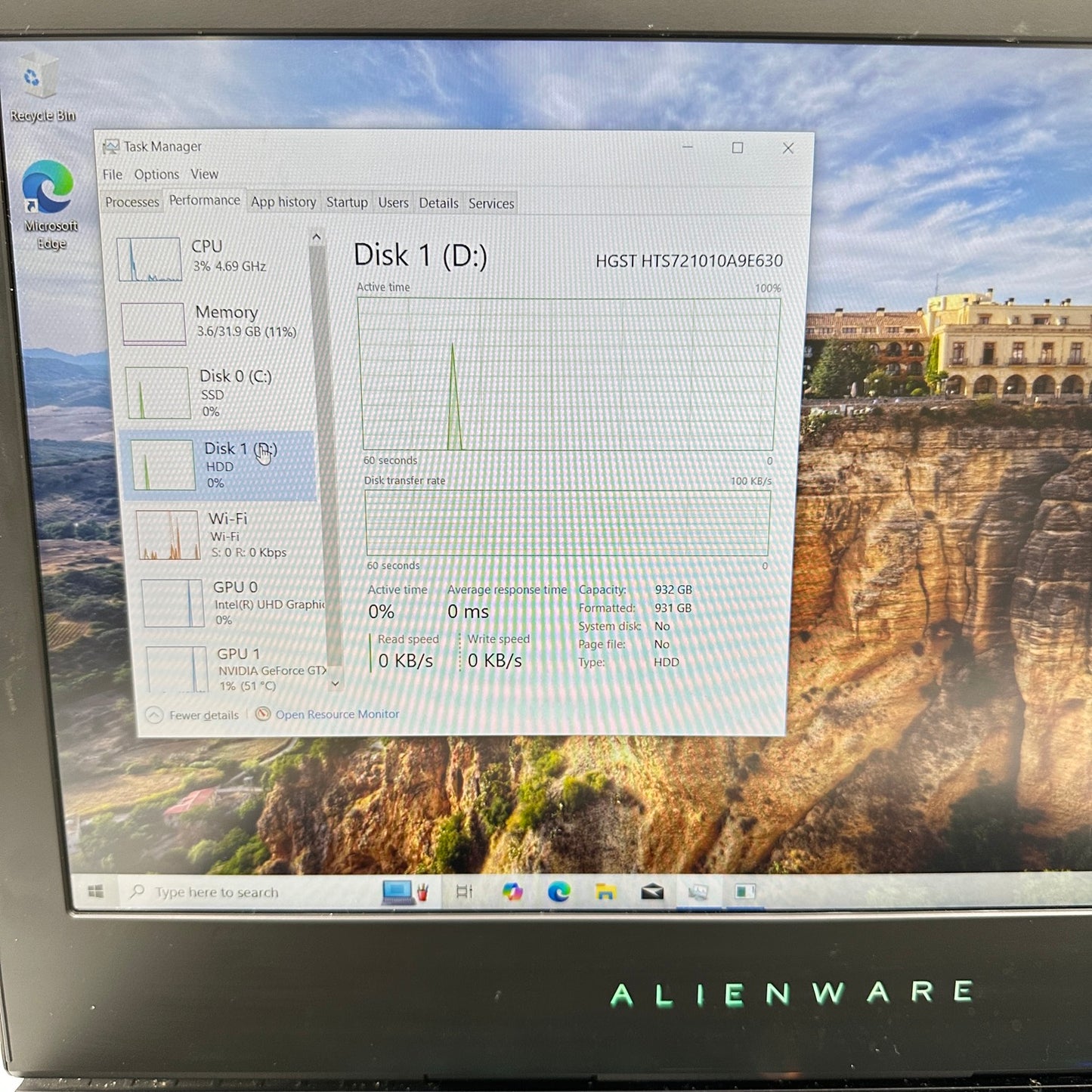 Alienware 15 R4 15.6" i9-8950HK 2.9GHz 32GB RAM 512GB SSD 1TB HDD GTX1080