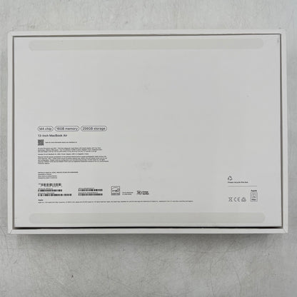 2025 Apple MacBook Air 13.6" M4 8C GPU 4.5GHz 16GB RAM 256GB SSD A3240
