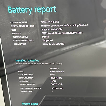 Microsoft Surface Laptop Studio 2 2029 14.4" i7-13800H 32GB RAM 1TB SSD RTX 4050