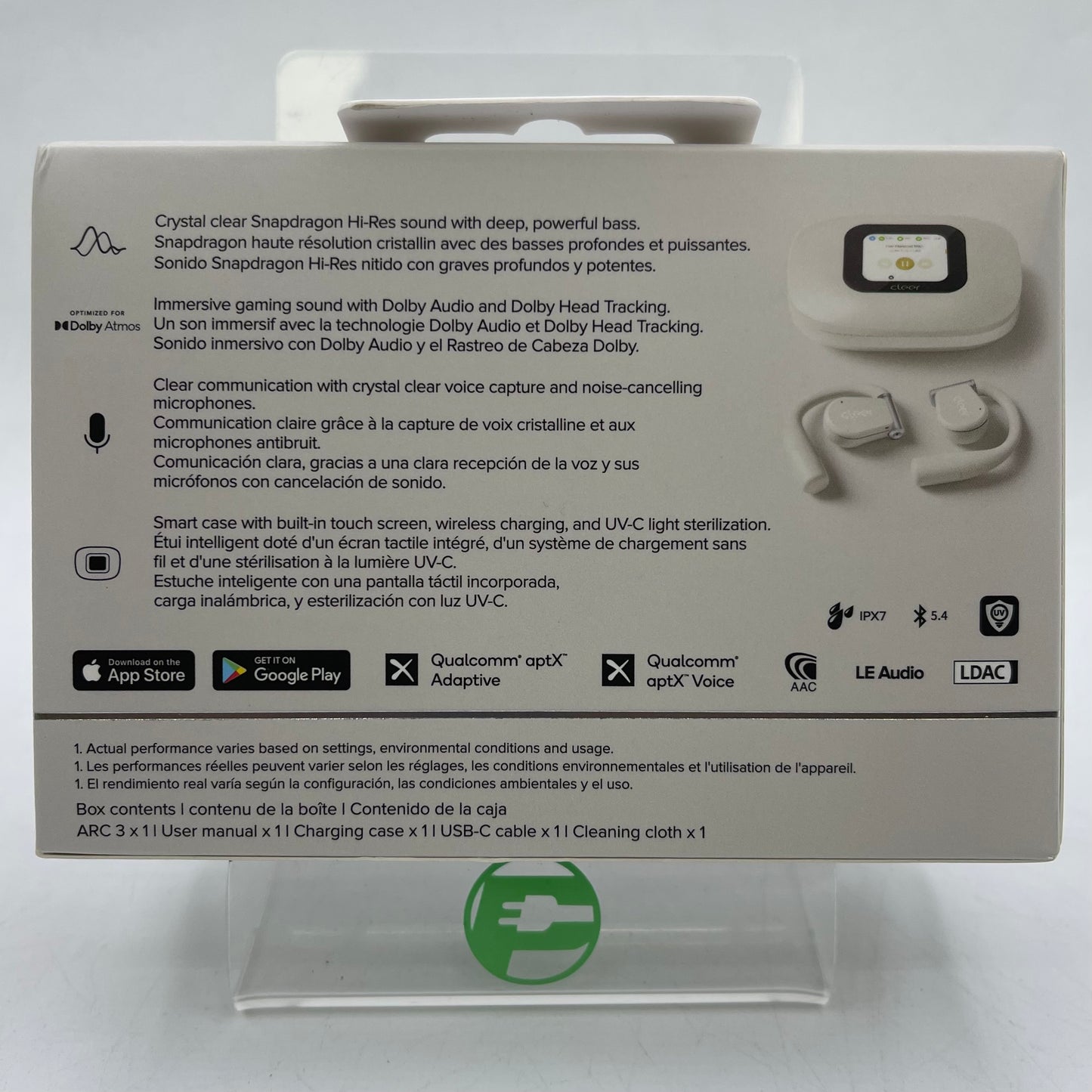 Cleer Arc 3 Open Ear True Wireless Heaphones Light Gray