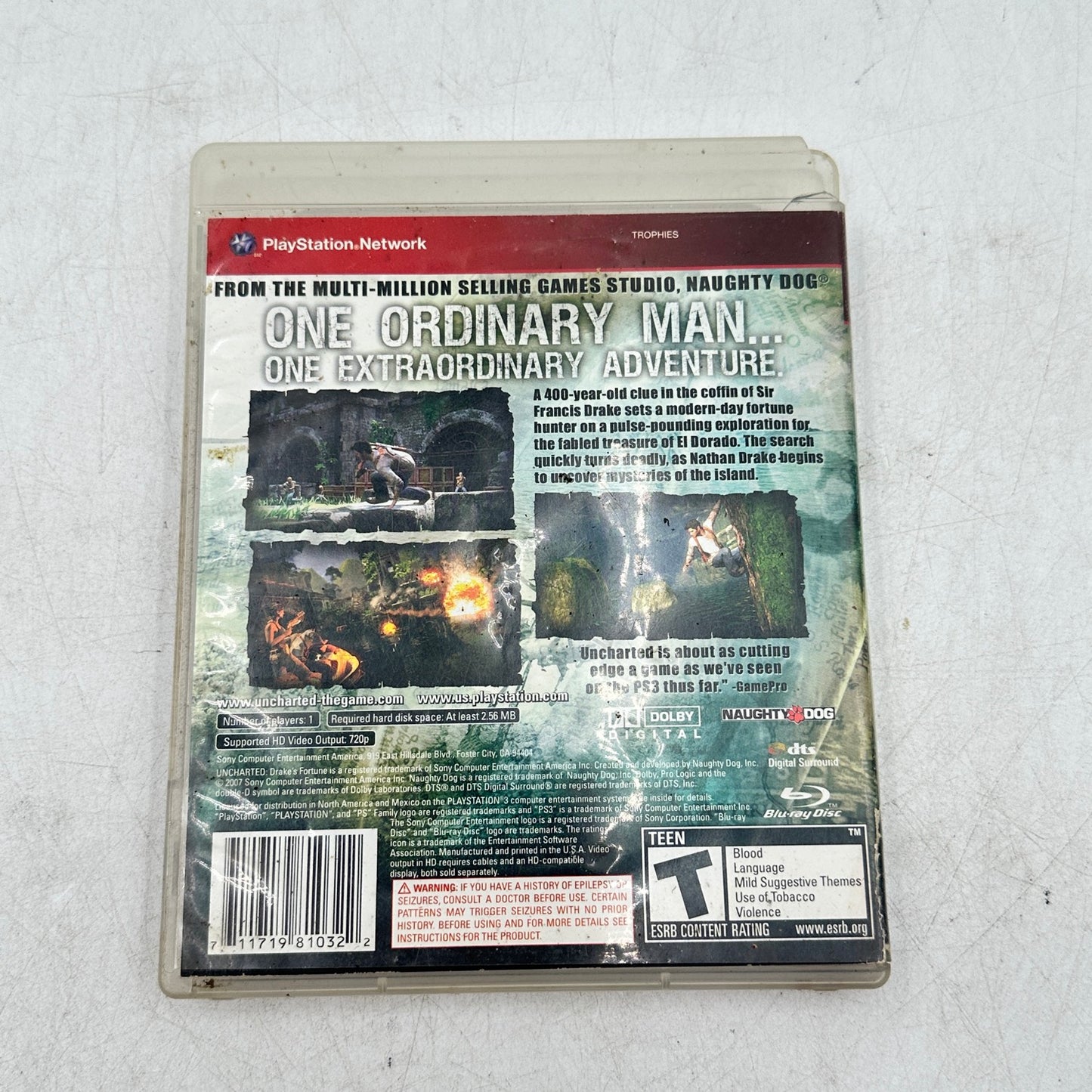 Uncharted Drake's Fortune [Greatest Hits:Game of the Year] (Sony PlayStation 3) CIB