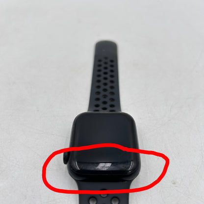 GPS Only Apple Watch SE 2nd Gen 40MM Midnight Aluminum Nike Sport Band MNT73LL/A