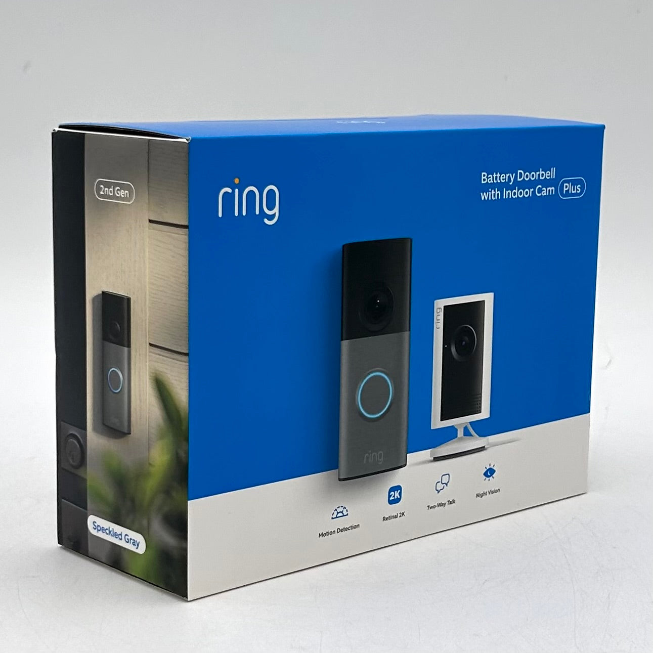 New Ring Battery Doorbell With Indoor Cam Plus Doorbell Camera Black (2nd Gen)