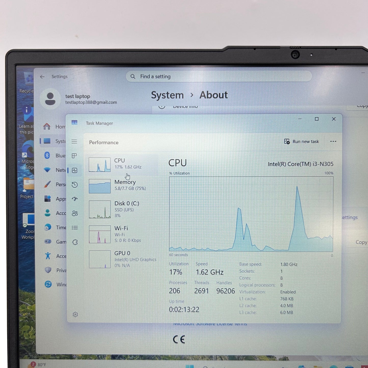 Lenovo IdeaPad Slim 3 15IAN8 15.6" i3-N305 1.8GHz 8GB RAM 128GB SSD