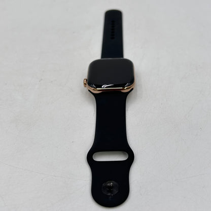 Unlocked Apple Watch Series 11 46MM Gold Titanium Black Sport Band MFC34LW/A