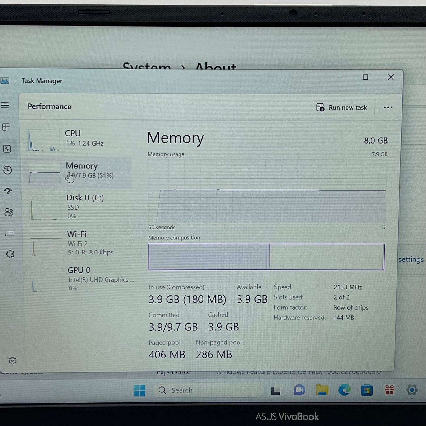 Asus Vivobook 14 X420U 14" i5-8250U 1.6GHz 8GB RAM 128GB SSD