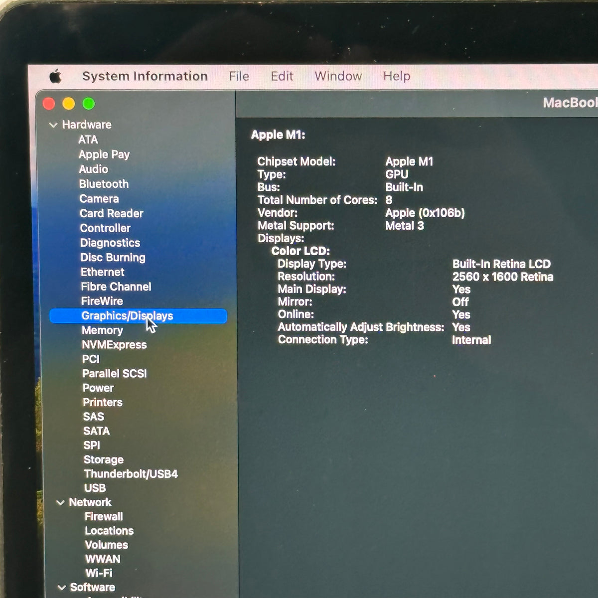 2020 Apple MacBook Pro 13.3" M1 8C GPU 3.2GHz 8GB RAM 256GB SSD A2338