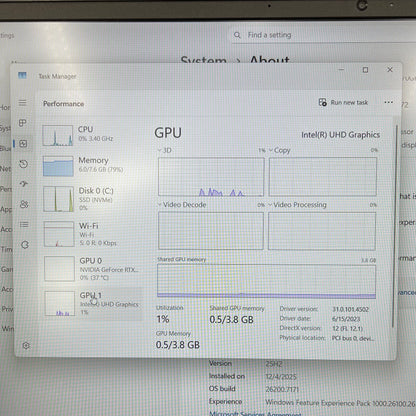 HP Victus 16-D0013DX 16.1 i5-11400H 2.7GHz 8GB RAM 256GB SSD GeForce RTX 3050