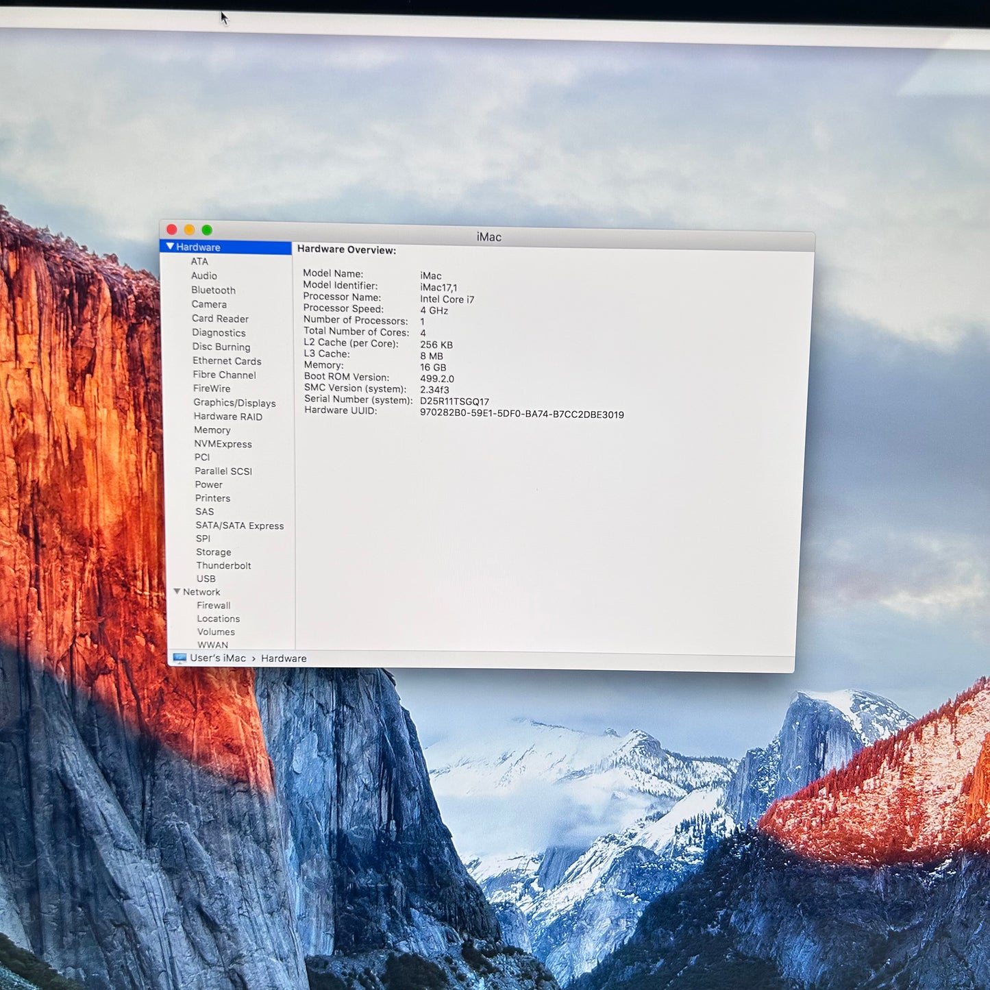 2015 Apple iMac 27" i7 4.0GHz 16GB RAM 128GB SSD Silver A1419