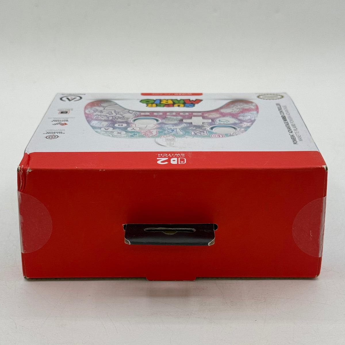 New PowerA Advantage Mushroom Kingdom Wired Controller White For Switch 2