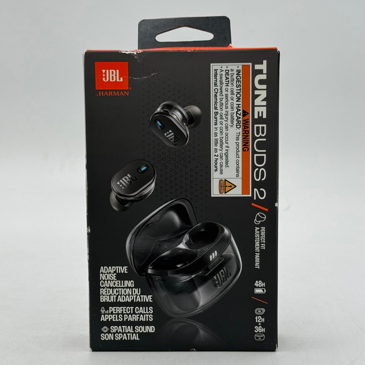 New JBL Tune Buds 2 In-Ear Wireless Headphones Black JBLTBUDS2GBLKAM